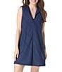 Beach House Eva Sunburst Crochet Zip Front Swim Cover-Up, Color:Admiral - Image 1