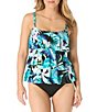 Beach House Island Rhythm Jane Scoop Neck Ruffle Tiered Tankini Swim Top - Image 3