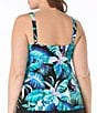 Beach House Plus Size Island Rhythm Willow Twist Front Underwire Tankini Swim Top - Image 2