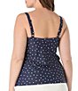 Beach House Plus Size Sailor Dot Jane Ruffle Tiered Tankini Swim Top - Image 5