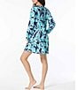 Color:Admiral - Image 2 - Seaglass Palm Print Ruffle Tiered Swim Cover-Up Dress