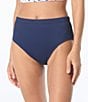 Color:Admiral - Image 1 - Sport Bethany Solid Ribbed Texture High Waist Swim Bottom