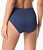 Color:Admiral - Image 2 - Sport Bethany Solid Ribbed Texture High Waist Swim Bottom