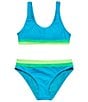 Color:Blue Moons - Image 1 - Big Girls 7-16 Rem Cup Colorblock Two Piece Swimsuit
