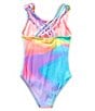 Beach Lingo Big Girls Tie-Dye Tank One-Piece Swimsuit, Color:Multi - Image 2