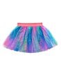 Color:Multi - Image 1 - Little Girls 2T-7 Rainbow-Tie-Dye Tutu Skirt