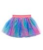 Color:Multi - Image 2 - Little Girls 2T-7 Rainbow-Tie-Dye Tutu Skirt