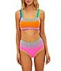 Beach Riot Andy Crochet Colorblock Scoop Swim Top