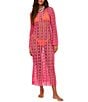 Beach Riot Ariana Crochet Maxi Swim Cover-Up Dress, Color:Hot Coral - Image 1
