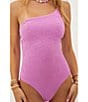 Color:Shell Pink - Image 4 - Athena Terry Shell Jacquard One Piece Swimsuit