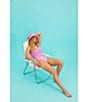 Color:Shell Pink - Image 6 - Athena Terry Shell Jacquard One Piece Swimsuit