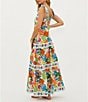 Color:Tropical Sands - Image 2 - Floral Tie Shoulder Charlotte Swim Cover-Up Maxi Dress