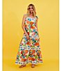 Color:Tropical Sands - Image 3 - Floral Tie Shoulder Charlotte Swim Cover-Up Maxi Dress