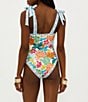 Color:Tropical Sands - Image 2 - Floral Tie Shoulder Shona One Piece Swimsuit