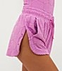 Color:Shell Pink - Image 4 - Kiara Terry Shell Jacquard Short Swim Cover Up