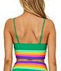 Beach Riot Mae Ribbed Colorblock Scoop Neck Swim Top, Color:Technicolor - Image 2