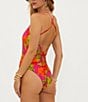 Color:Hibiscus - Image 2 - Stevie Floral Open Back Scoop Neck One Piece Swimsuit