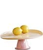 Color:Multi - Image 1 - Glass Adana Medium Painted Cake Plate Pedestal