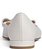 Color:Beige - Image 3 - Blair Leather Buckled Bow Ballerina Flats