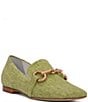 Color:Green - Image 1 - Calista Woven Straw Bit Buckle Loafers