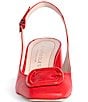 Color:Red - Image 5 - Duchess Leather Buckle Ornament Slingback Pumps