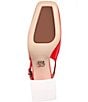 Color:Red - Image 6 - Duchess Leather Buckle Ornament Slingback Pumps