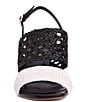 Color:Black/White - Image 5 - Mariella Braided Crochet Slingback Dress Sandals