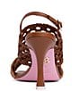 Color:Brown - Image 3 - Mariella Braided Crochet Slingback Dress Sandals