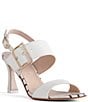 Color:Off White - Image 1 - Marilyn Patent Leather Buckled Dress Sandals
