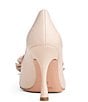 Color:Beige - Image 3 - Olga Leather Ruffle Bow Pumps