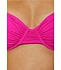 Becca by Rebecca Virtue Becca By Rebecca Virtue Color Code Multi-Way Shirred Underwire Bra Swim Top, Color:Azalea - Image 4