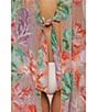 Becca by Rebecca Virtue Becca By Rebecca Virtue Coral Reef Sheer knit Tie Front Kimono Swim Cover-Up, Color:Multi - Image 4