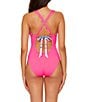 Becca by Rebecca Virtue Becca By Rebecca Virtue Positano Seersucker Texture Reversible One Piece Swimsuit, Color:Multi - Image 4