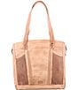 Bed Stu Amelie Tanned Perforated Leather Tote Bag, Color:Oats/Tan Rustic - Image 1