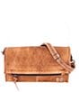 Color:Tan Rustic - Image 1 - Amina Convertible Clutch Crossbody Bag