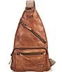 Color:Tan Rustic - Image 1 - Andie Tanned Leather Sling Backpack