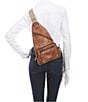 Color:Tan Rustic - Image 4 - Andie Tanned Leather Sling Backpack