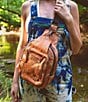 Bed Stu Beau Leather Sling Backpack, Color:Tan Rustic - Image 6