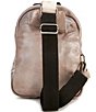 Color:Icicle Rustic Nectar Lux - Image 2 - Beau Leather Sling Backpack