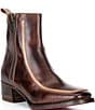 Bed Stu Bitsy Distressed Leather Square Toe Ankle Booties - Image 1