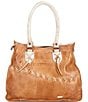 Bed Stu Bruna Stitch Tan Rustic Nectar Lux Satchel Bag, Color:Tan Rustic Nectar/Lux - Image 1