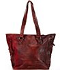 Color:Cranberry TD - Image 2 - Celindra Leather Tote Bag