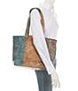 Color:Oceana TD - Image 4 - Celindra Tie-Dye Leather Tote Bag
