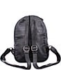 Color:Black DD - Image 2 - Dominique Oval Shaped Leather Backpack