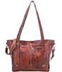 Bed Stu Explicit Buckle Leather Satchel Tote Bag - Image 1