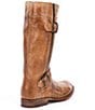 Color:Tan Rustic - Image 2 - Gogo Lug Sole Double Zip Strap Harness Detail Boots