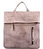 Color:Light Grey Glove - Image 1 - Howie Flapover Leather Backpack