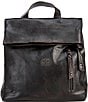 Color:Black Rustic - Image 1 - Howie Flapover Leather Backpack
