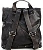 Color:Black Rustic - Image 2 - Howie Flapover Leather Backpack