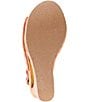 Color:Blush Rustic - Image 6 - Imelda Leather Platform Cut-Out Wedges